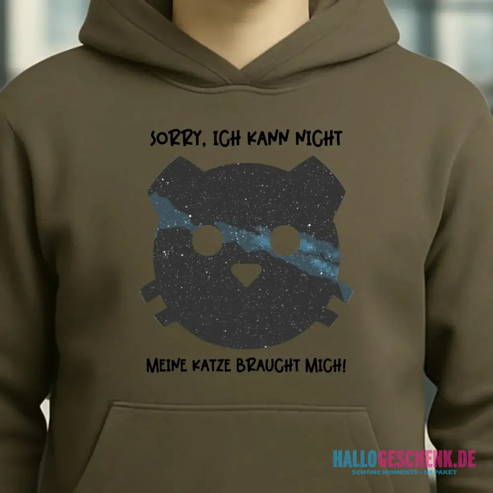 Echte Sternenkarte als Katze + Text • Unisex Premium Hoodie XS-5XL aus Bio-Baumwolle für Damen & Herren • Exklusivdesign • personalisiert