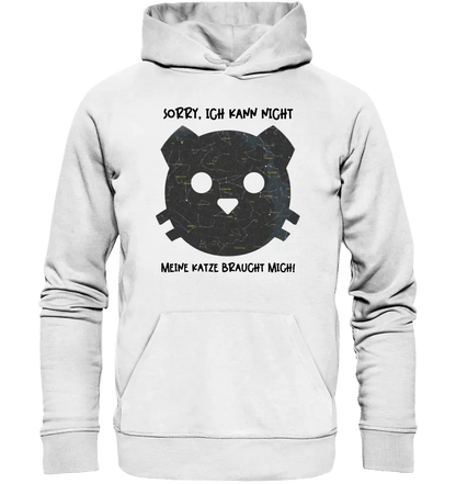 Echte Sternenkarte als Katze + Text • Unisex Premium Hoodie XS-5XL aus Bio-Baumwolle für Damen & Herren • Exklusivdesign • personalisiert