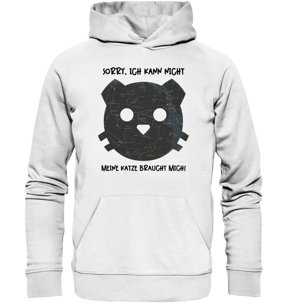 Echte Sternenkarte als Katze + Text • Unisex Premium Hoodie XS - 5XL aus Bio - Baumwolle für Damen & Herren • Exklusivdesign • personalisiert von HalloGeschenk.de