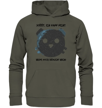 Echte Sternenkarte als Katze + Text • Unisex Premium Hoodie XS-5XL aus Bio-Baumwolle für Damen & Herren • Exklusivdesign • personalisiert