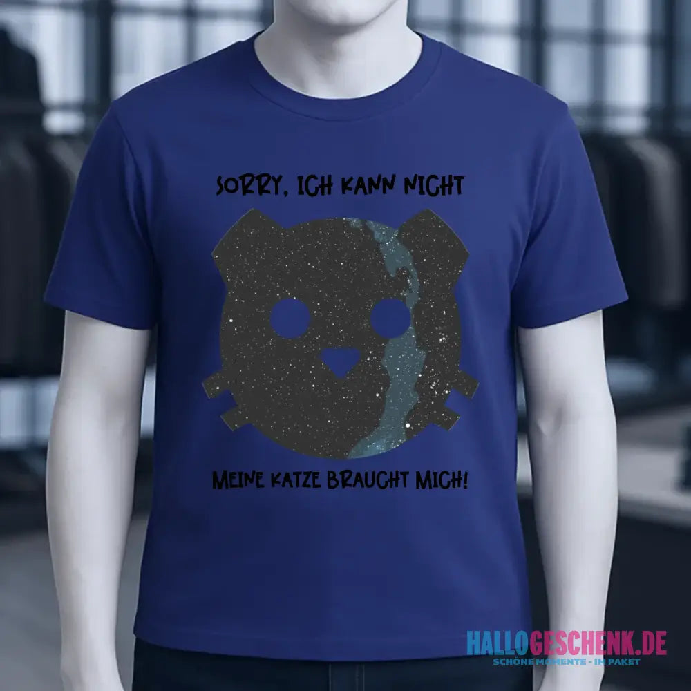Echte Sternenkarte als Katze + Text • Unisex Premium T-Shirt XS-5XL aus Bio-Baumwolle für Damen & Herren • Exklusivdesign • personalisiert