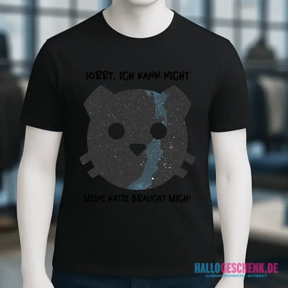 Echte Sternenkarte als Katze + Text • Unisex Premium T-Shirt XS-5XL aus Bio-Baumwolle für Damen & Herren • Exklusivdesign • personalisiert
