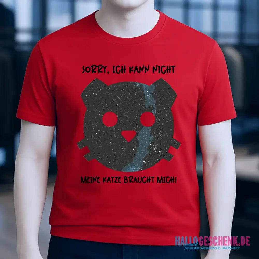 Echte Sternenkarte als Katze + Text • Unisex Premium T-Shirt XS-5XL aus Bio-Baumwolle für Damen & Herren • Exklusivdesign • personalisiert