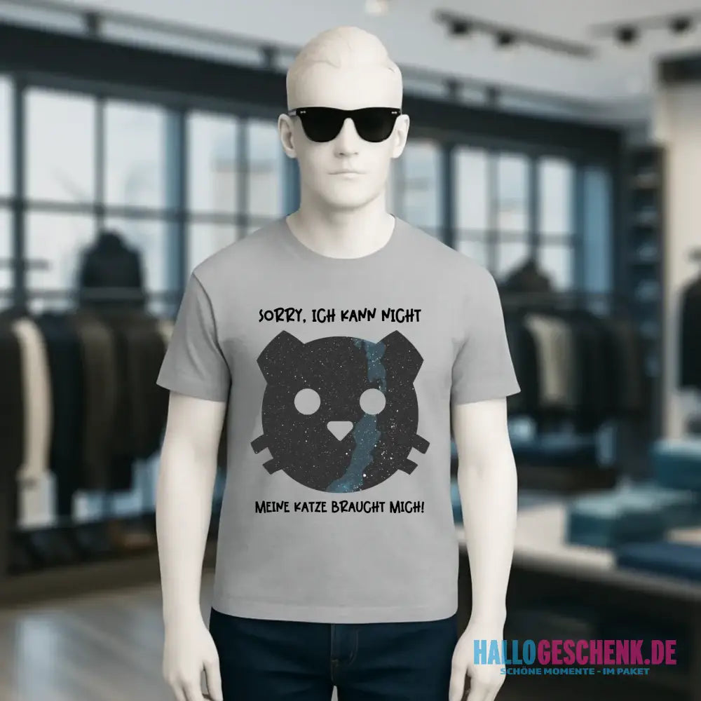 Echte Sternenkarte als Katze + Text • Unisex Premium T-Shirt XS-5XL aus Bio-Baumwolle für Damen & Herren • Exklusivdesign • personalisiert