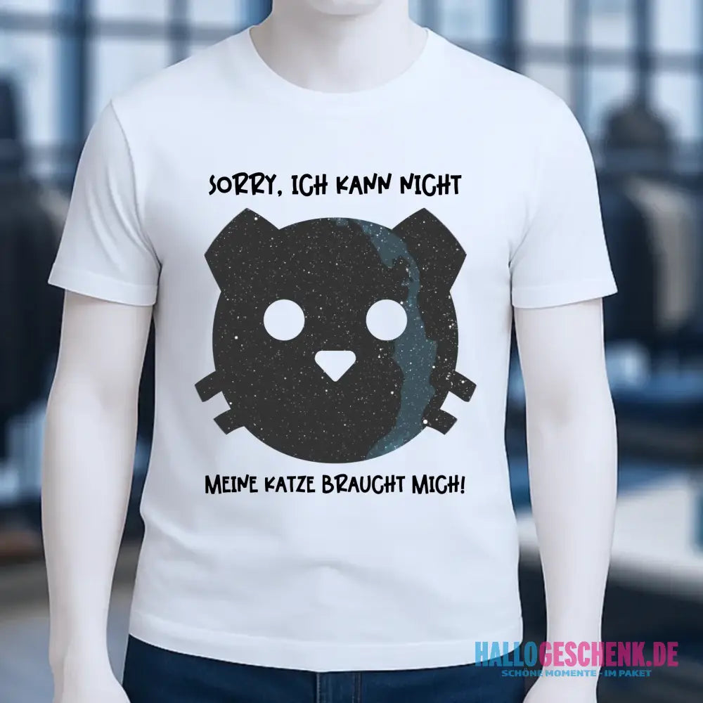 Echte Sternenkarte als Katze + Text • Unisex Premium T-Shirt XS-5XL aus Bio-Baumwolle für Damen & Herren • Exklusivdesign • personalisiert