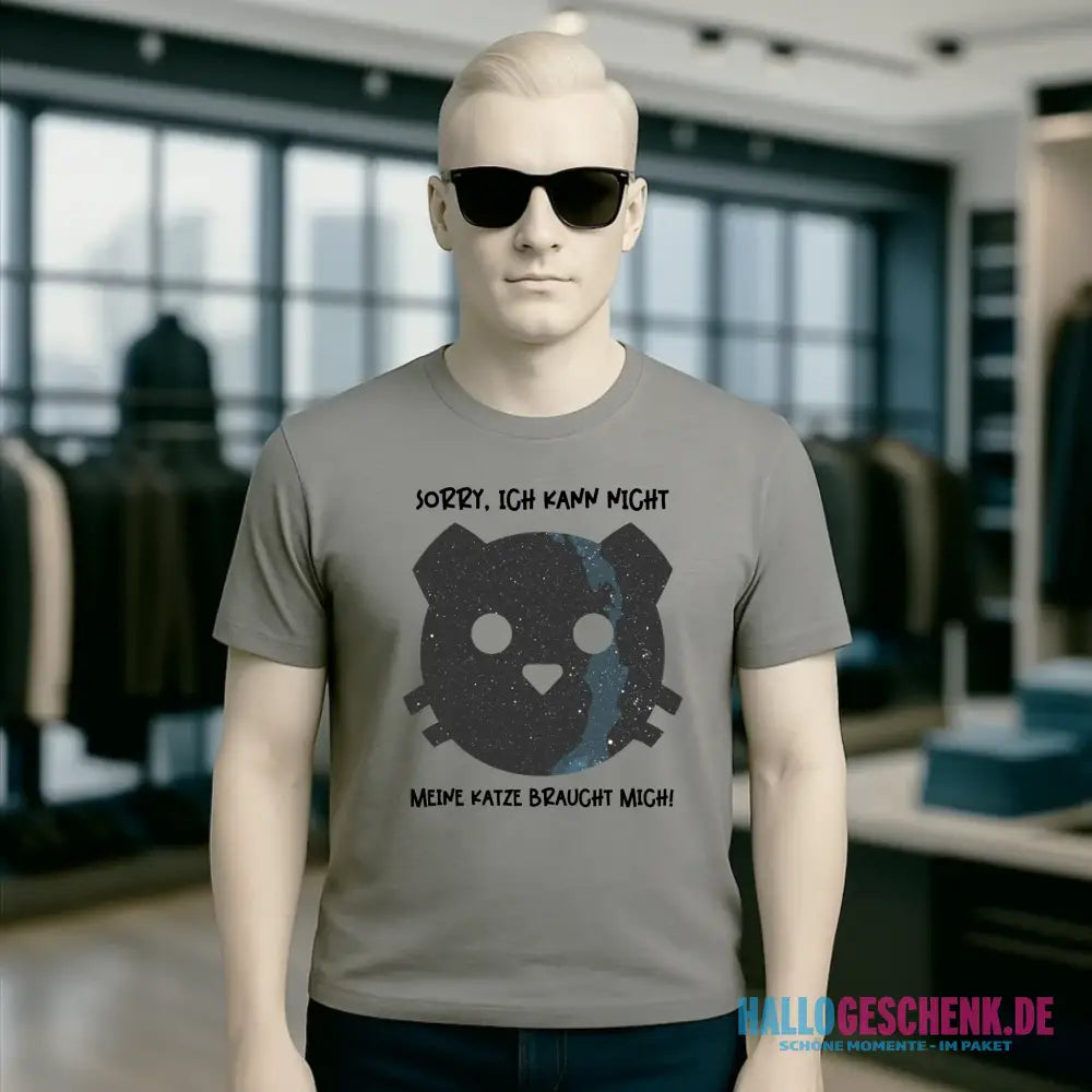 Echte Sternenkarte als Katze + Text • Unisex Premium T-Shirt XS-5XL aus Bio-Baumwolle für Damen & Herren • Exklusivdesign • personalisiert