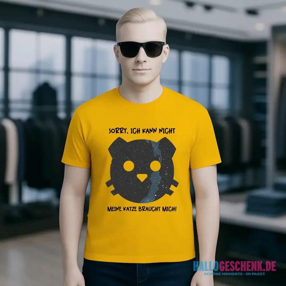 Echte Sternenkarte als Katze + Text • Unisex Premium T-Shirt XS-5XL aus Bio-Baumwolle für Damen & Herren • Exklusivdesign • personalisiert