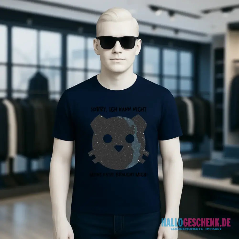 Echte Sternenkarte als Katze + Text • Unisex Premium T-Shirt XS-5XL aus Bio-Baumwolle für Damen & Herren • Exklusivdesign • personalisiert
