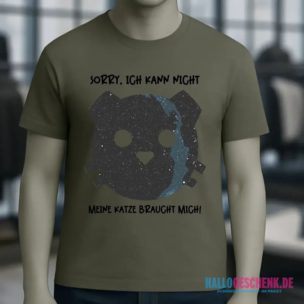 Echte Sternenkarte als Katze + Text • Unisex Premium T-Shirt XS-5XL aus Bio-Baumwolle für Damen & Herren • Exklusivdesign • personalisiert