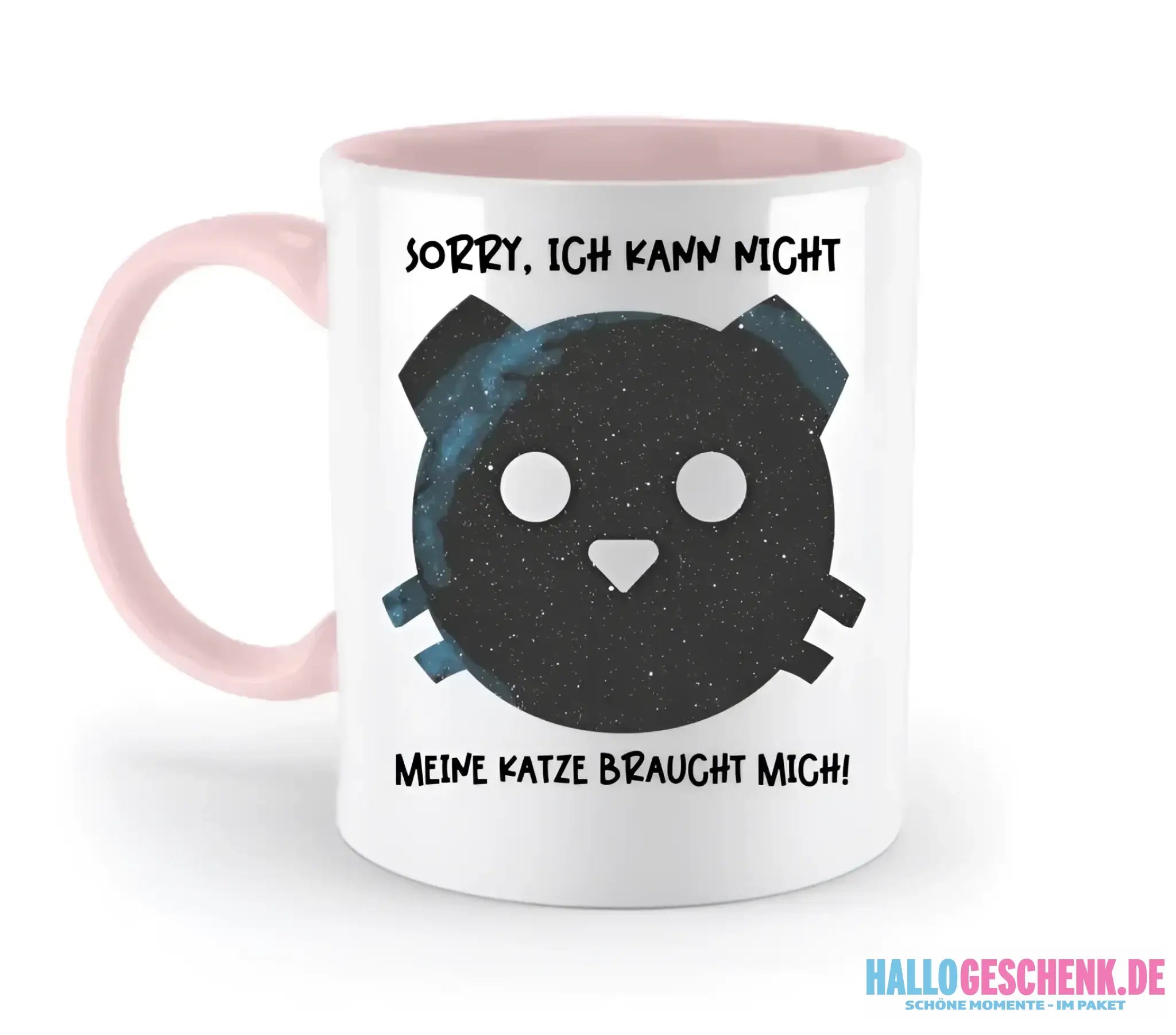 Echte Sternenkarte als Katze + Text • zweifarbige Tasse • Exklusivdesign • personalisiert