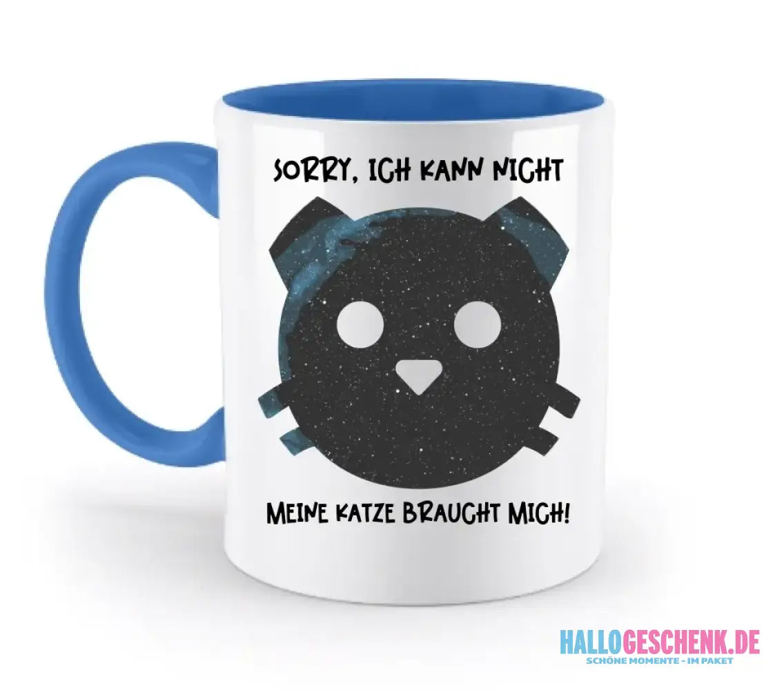 Echte Sternenkarte als Katze + Text • zweifarbige Tasse • Exklusivdesign • personalisiert