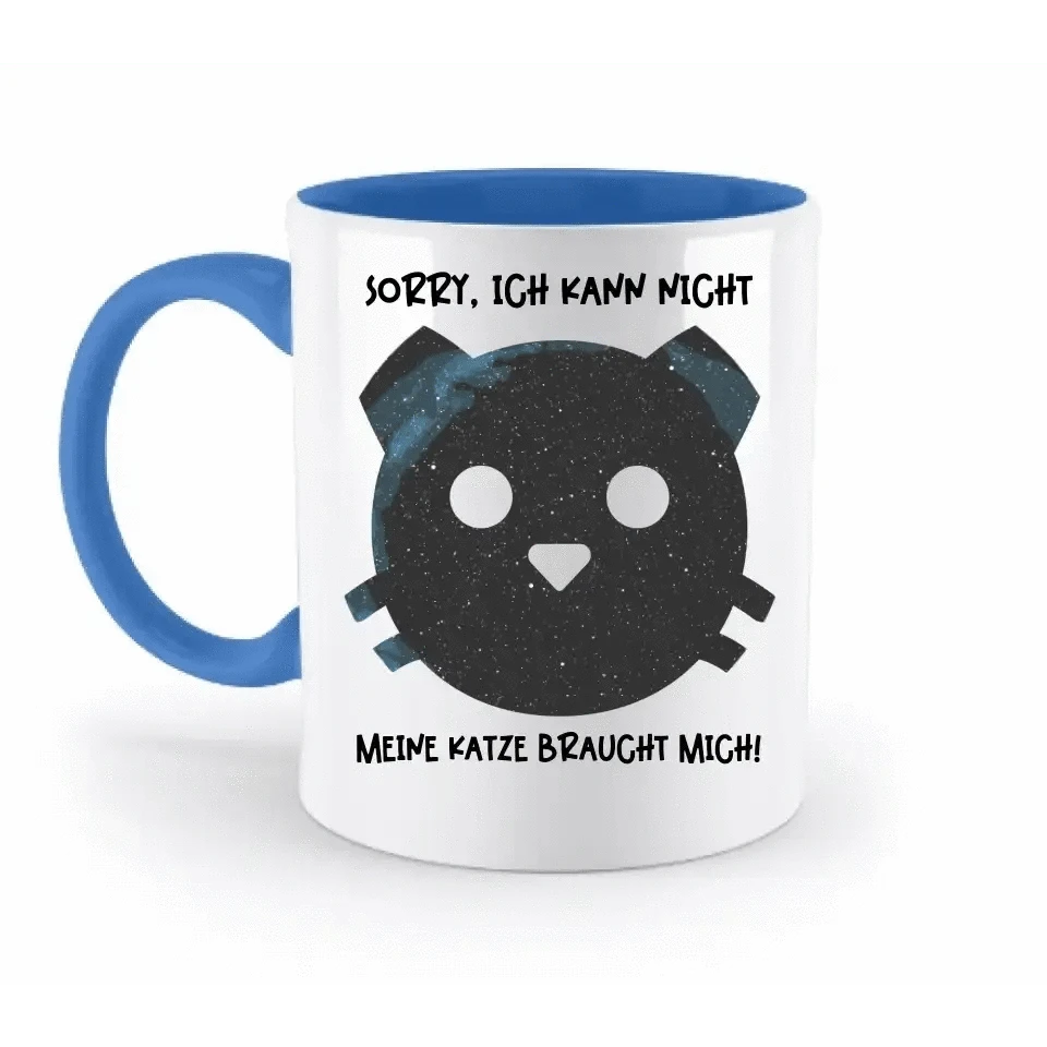 Echte Sternenkarte als Katze + Text • zweifarbige Tasse • Exklusivdesign • personalisiert