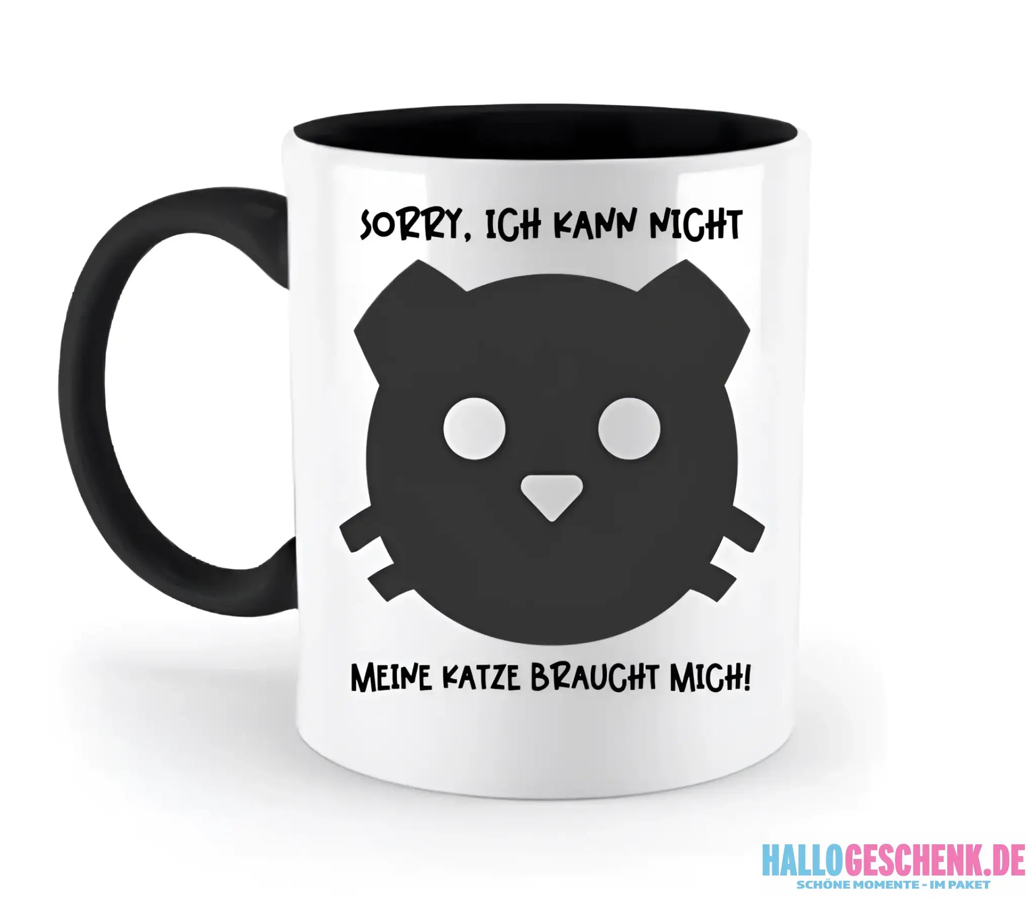 Echte Sternenkarte als Katze + Text • zweifarbige Tasse • Exklusivdesign • personalisiert