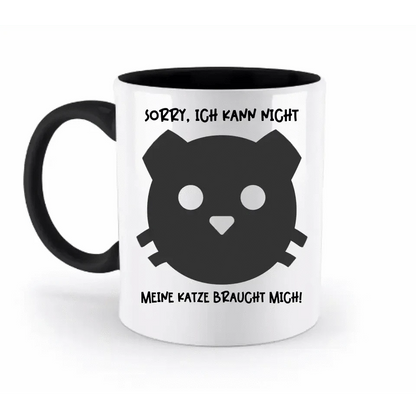 Echte Sternenkarte als Katze + Text • zweifarbige Tasse • Exklusivdesign • personalisiert