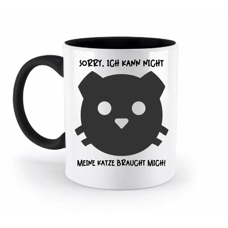 Echte Sternenkarte als Katze + Text • zweifarbige Tasse • Exklusivdesign • personalisiert