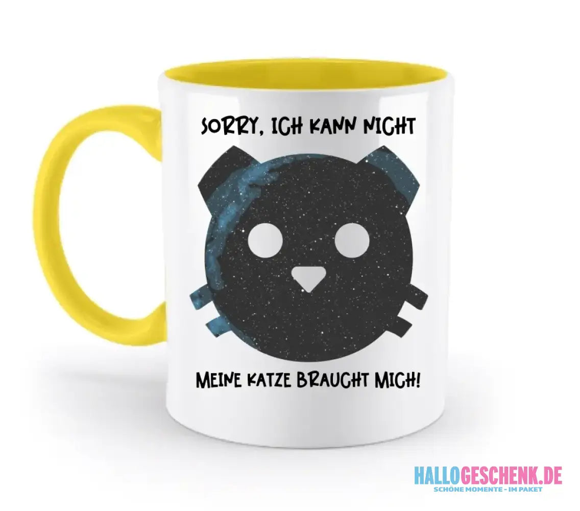 Echte Sternenkarte als Katze + Text • zweifarbige Tasse • Exklusivdesign • personalisiert