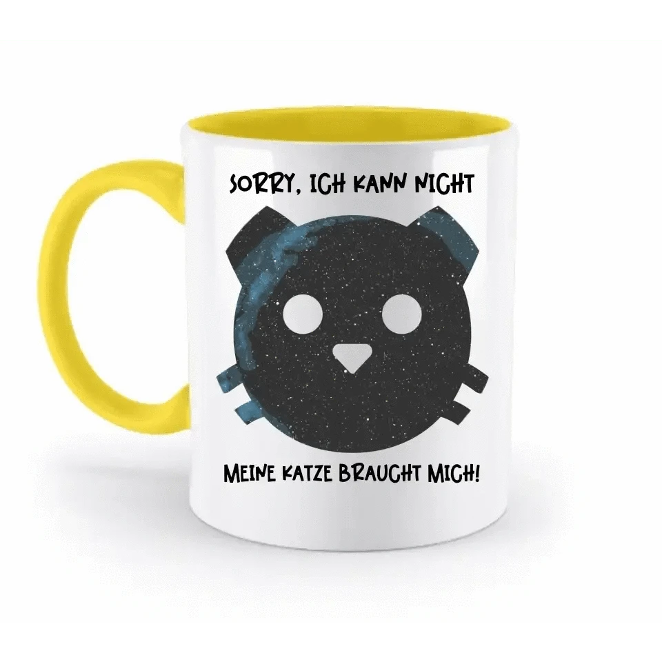 Echte Sternenkarte als Katze + Text • zweifarbige Tasse • Exklusivdesign • personalisiert