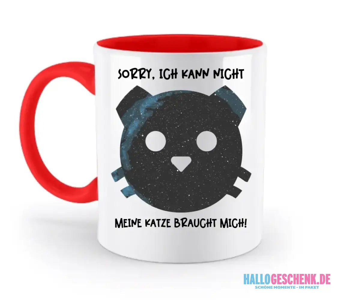 Echte Sternenkarte als Katze + Text • zweifarbige Tasse • Exklusivdesign • personalisiert