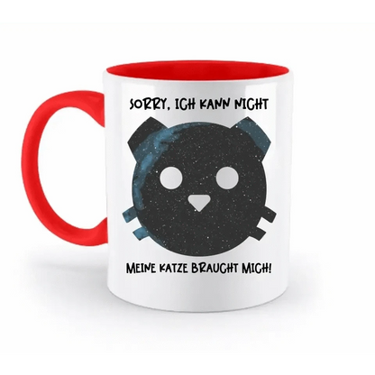 Echte Sternenkarte als Katze + Text • zweifarbige Tasse • Exklusivdesign • personalisiert