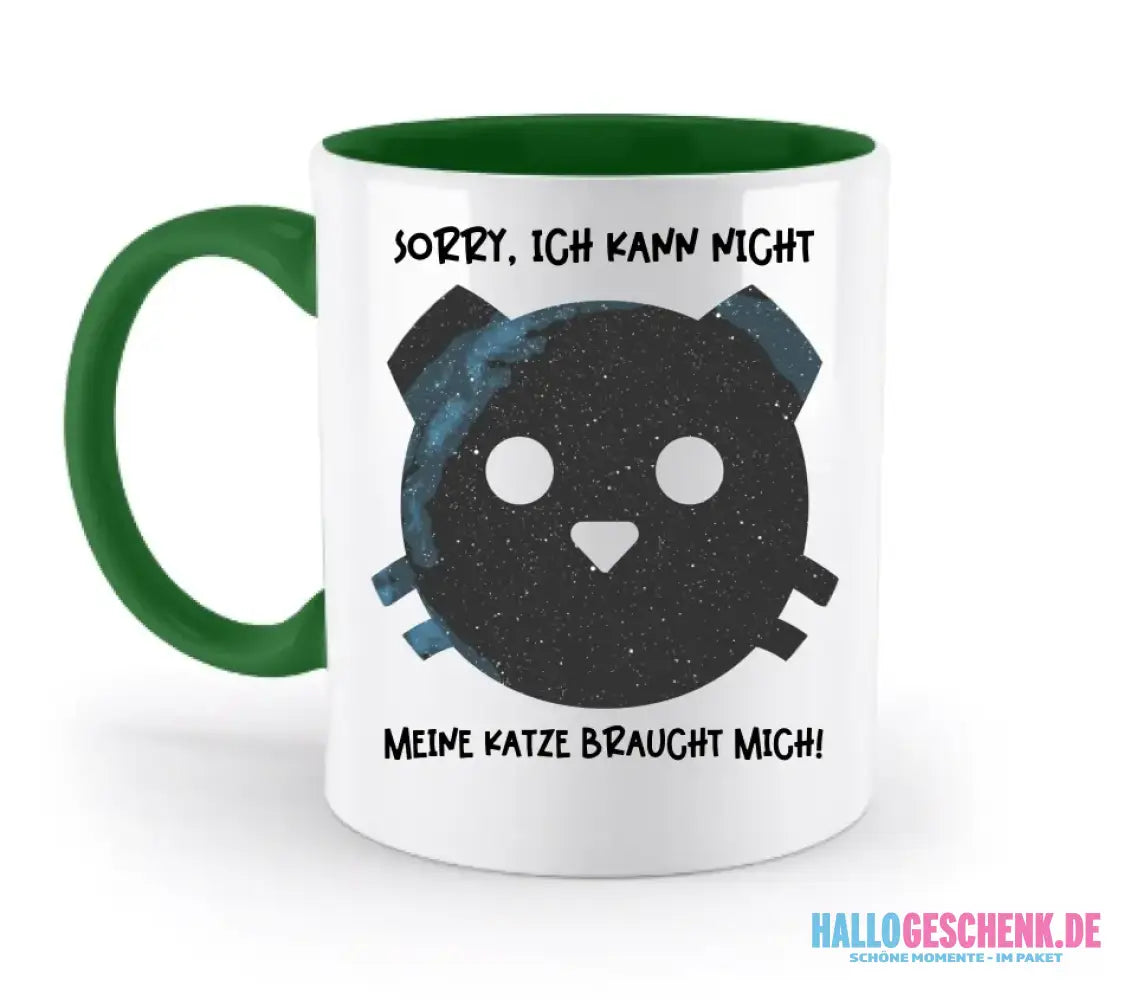Echte Sternenkarte als Katze + Text • zweifarbige Tasse • Exklusivdesign • personalisiert