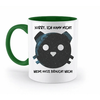Echte Sternenkarte als Katze + Text • zweifarbige Tasse • Exklusivdesign • personalisiert