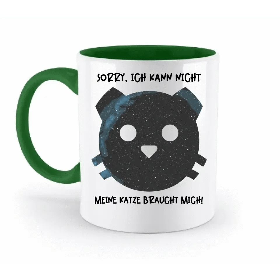 Echte Sternenkarte als Katze + Text • zweifarbige Tasse • Exklusivdesign • personalisiert