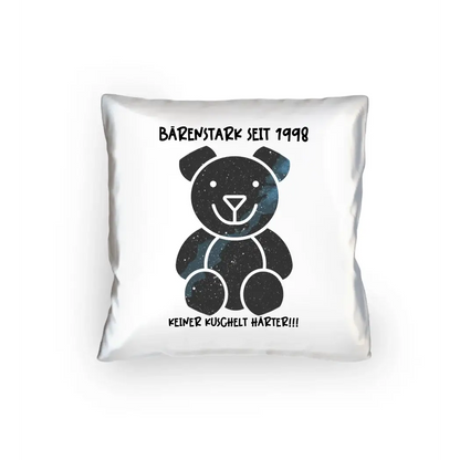 Echte Sternenkarte als Teddybär + Text • Kissen 40x40 cm • personalisiert