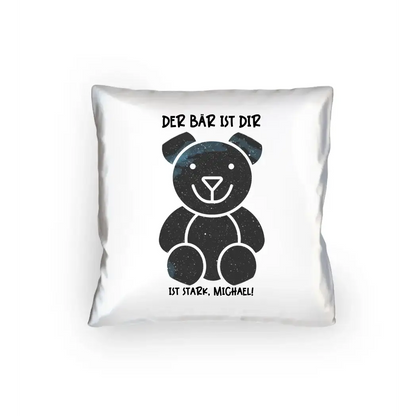 Echte Sternenkarte als Teddybär + Text • Kissen 40x40 cm • personalisiert