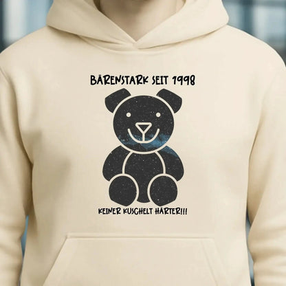 Echte Sternenkarte als Teddybär + Text • Unisex Premium Hoodie XS-5XL aus Bio-Baumwolle für Damen & Herren • Exklusivdesign • personalisiert