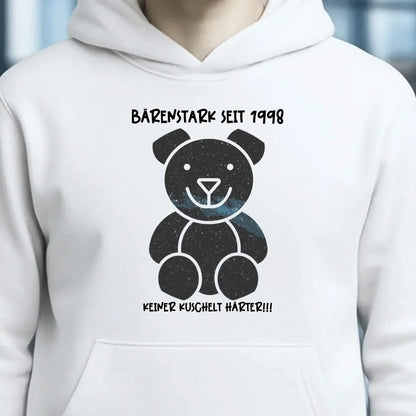 Echte Sternenkarte als Teddybär + Text • Unisex Premium Hoodie XS-5XL aus Bio-Baumwolle für Damen & Herren • Exklusivdesign • personalisiert