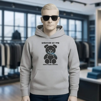 Echte Sternenkarte als Teddybär + Text • Unisex Premium Hoodie XS-5XL aus Bio-Baumwolle für Damen & Herren • Exklusivdesign • personalisiert