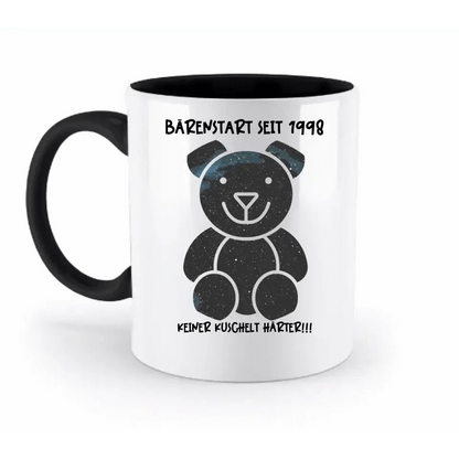 Echte Sternenkarte als Teddybär + Text • zweifarbige Tasse • Exklusivdesign • personalisiert