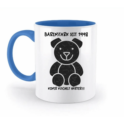 Echte Sternenkarte als Teddybär + Text • zweifarbige Tasse • Exklusivdesign • personalisiert