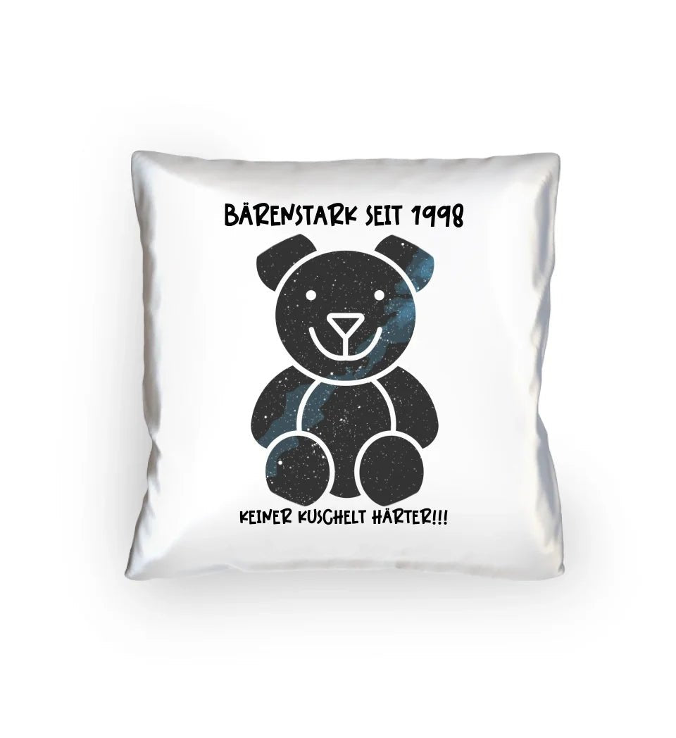 Echte Sternenkarte als Teddybär + Text • Kissen 40x40 cm • personalisiert von HalloGeschenk.de