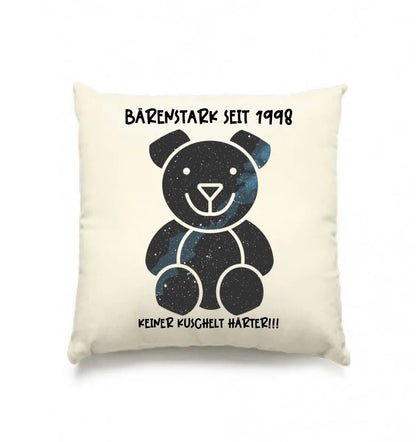 Echte Sternenkarte als Teddybär + Text • Kissen 40x40 cm • personalisiert von HalloGeschenk.de