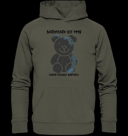 Echte Sternenkarte als Teddybär + Text • Unisex Premium Hoodie XS-5XL aus Bio-Baumwolle für Damen & Herren • Exklusivdesign • personalisiert