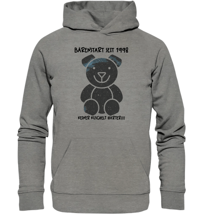 Echte Sternenkarte als Teddybär + Text • Unisex Premium Hoodie XS - 5XL aus Bio - Baumwolle für Damen & Herren • Exklusivdesign • personalisiert von HalloGeschenk.de