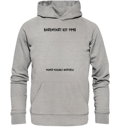 Echte Sternenkarte als Teddybär + Text • Unisex Premium Hoodie XS - 5XL aus Bio - Baumwolle für Damen & Herren • Exklusivdesign • personalisiert von HalloGeschenk.de