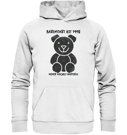 Echte Sternenkarte als Teddybär + Text • Unisex Premium Hoodie XS - 5XL aus Bio - Baumwolle für Damen & Herren • Exklusivdesign • personalisiert von HalloGeschenk.de