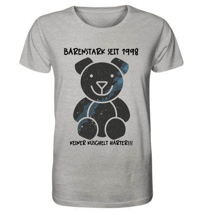 Echte Sternenkarte als Teddybär + Text • Unisex Premium T-Shirt XS - 5XL aus Bio - Baumwolle für Damen & Herren • Exklusivdesign • personalisiert von HalloGeschenk.de