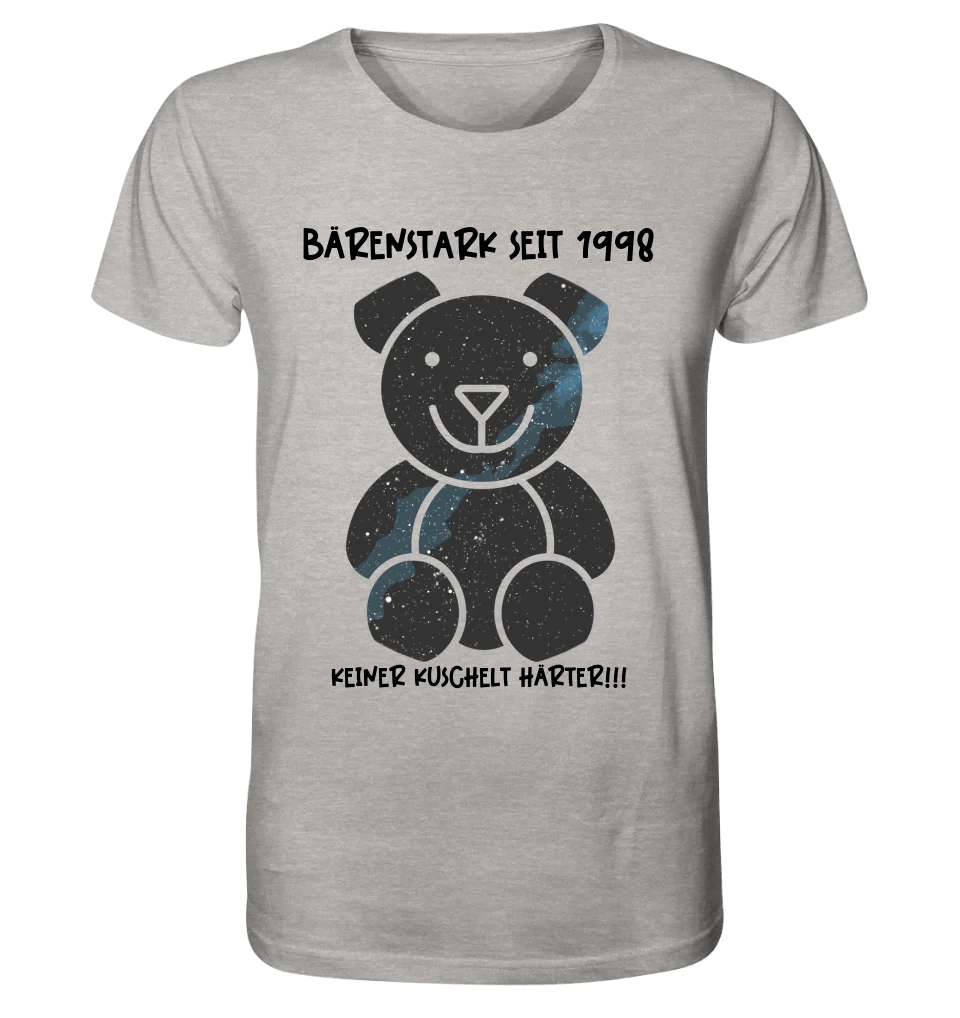 Echte Sternenkarte als Teddybär + Text • Unisex Premium T-Shirt XS - 5XL aus Bio - Baumwolle für Damen & Herren • Exklusivdesign • personalisiert von HalloGeschenk.de