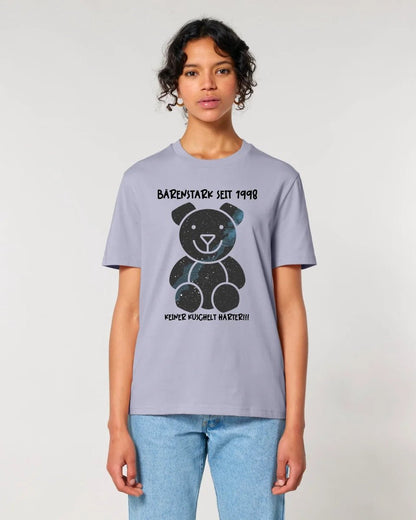 Echte Sternenkarte als Teddybär + Text • Unisex Premium T-Shirt XS - 5XL aus Bio - Baumwolle für Damen & Herren • Exklusivdesign • personalisiert von HalloGeschenk.de