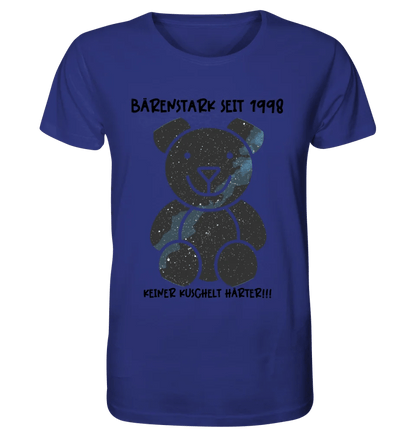 Echte Sternenkarte als Teddybär + Text • Unisex Premium T-Shirt XS - 5XL aus Bio - Baumwolle für Damen & Herren • Exklusivdesign • personalisiert von HalloGeschenk.de