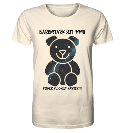 Echte Sternenkarte als Teddybär + Text • Unisex Premium T-Shirt XS - 5XL aus Bio - Baumwolle für Damen & Herren • Exklusivdesign • personalisiert von HalloGeschenk.de