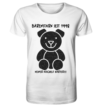 Echte Sternenkarte als Teddybär + Text • Unisex Premium T-Shirt XS - 5XL aus Bio - Baumwolle für Damen & Herren • Exklusivdesign • personalisiert von HalloGeschenk.de