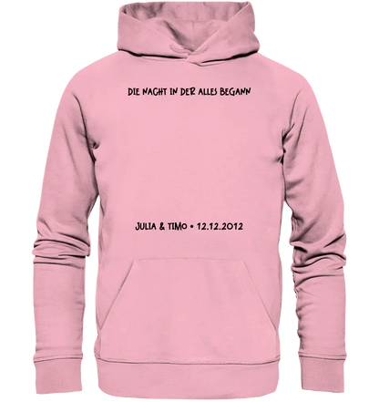 Echte Sternenkarte mit Ort/Zeit und deinem Text • Unisex Premium Hoodie XS - 5XL aus Bio - Baumwolle für Damen & Herren • Exklusivdesign • personalisiert von HalloGeschenk.de