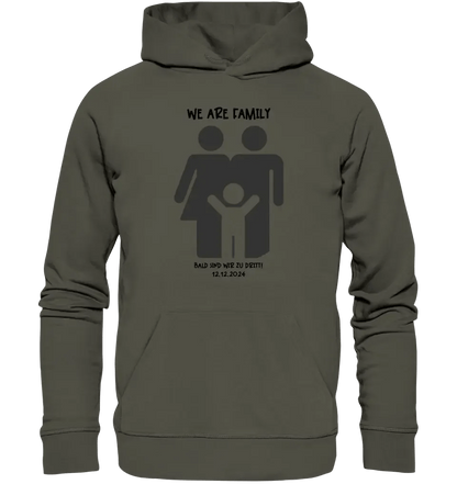 Echte Sternenkarte + Text • Kleine Familie • werdende Eltern • Unisex Premium Hoodie XS - 5XL aus Bio - Baumwolle für Damen & Herren • Exklusivdesign • personalisiert von HalloGeschenk.de