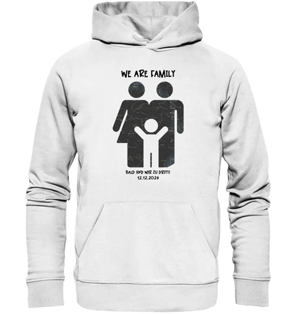 Echte Sternenkarte + Text • Kleine Familie • werdende Eltern • Unisex Premium Hoodie XS - 5XL aus Bio - Baumwolle für Damen & Herren • Exklusivdesign • personalisiert von HalloGeschenk.de