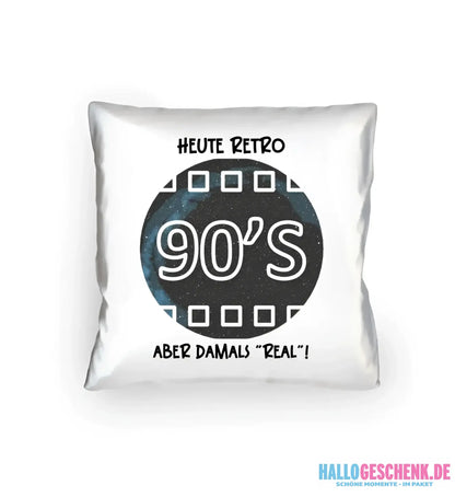 Echte Sternkarte 90s + Text • Kissen 40x40 cm • personalisiert - Kissen 40x40 cm / White / 40cm-x-40cm - Customizer