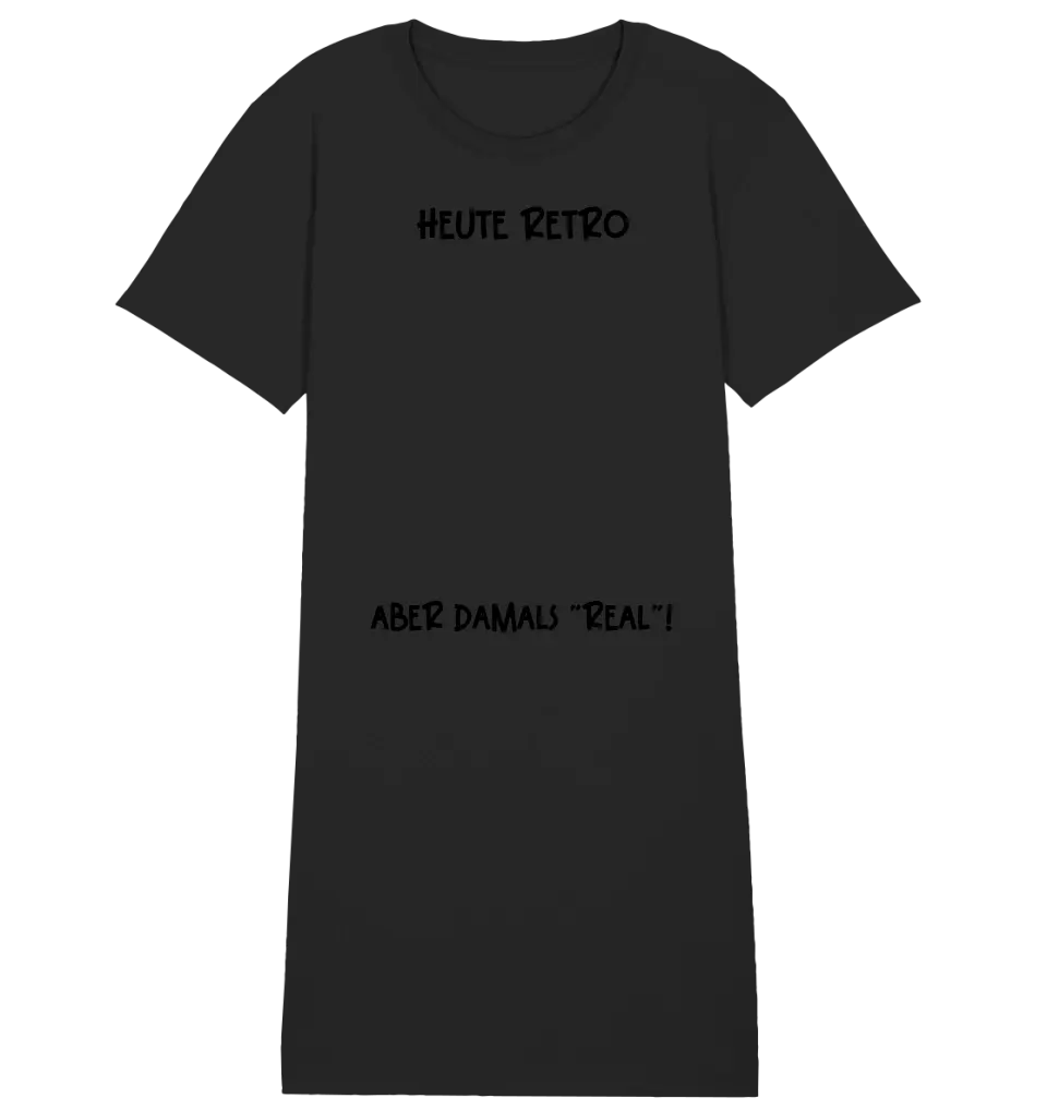 Echte Sternkarte 90s + Text • Ladies Premium T-Shirt Kleid aus Bio - Baumwolle S - 2XL • Exklusivdesign • personalisiert von HalloGeschenk.de